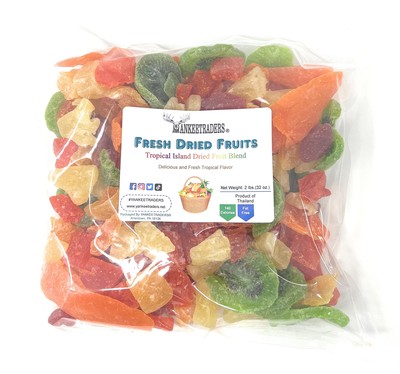 Yankee Traders Brand Tropical Island Dried Fruit Blend Mix 2 Pound