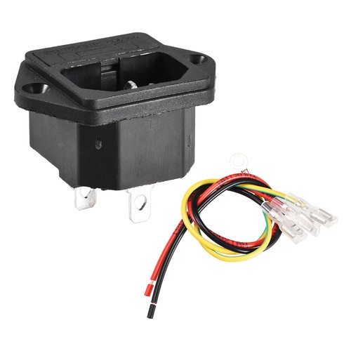 AC 250V 10A C14 Male Power Cord Inlet Socket 4Pin Inlet Module Power Socket 1Set - Afbeelding 4 van 4