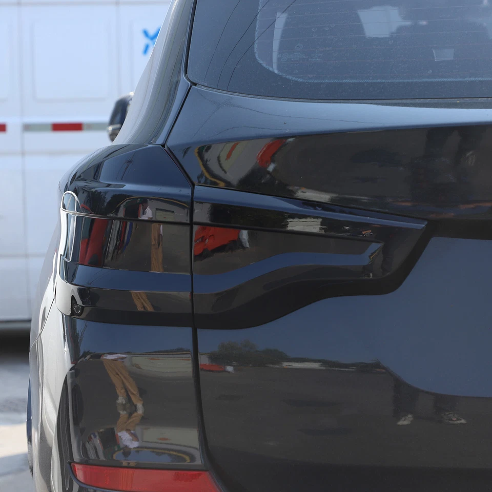 Tampa traseira traseira preta fumê acabamento LED para BMW X3 2018-2021 - Imagem 3 de 4