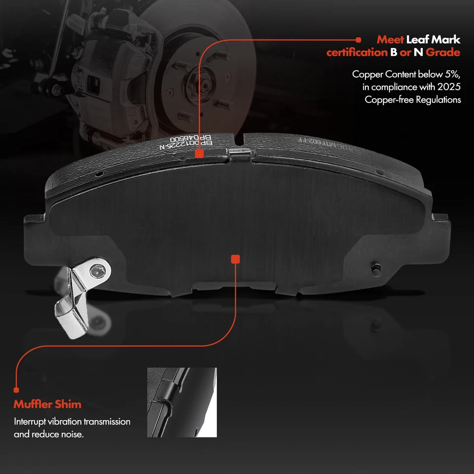Front Disc Brake Rotors & Brake Pads for Honda Accord 1998-2002 Acura CL 2.3L - Image 3 of 4