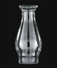 3" X 8 1/4" CLEAR GLASS BEADED TOP KEROSENE OIL LAMP CHIMNEY NEW 57936JB