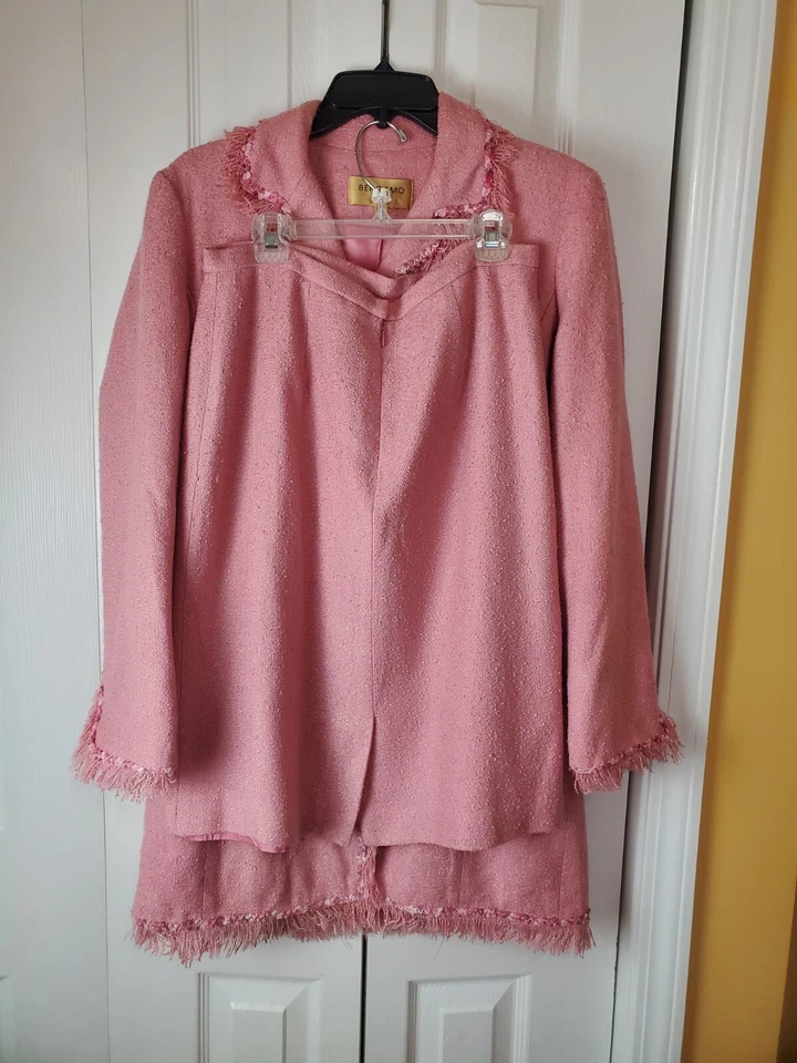 Traje falda rosa vintage Bergamo by EBI para mujer talla 8 Foto 3 de 4