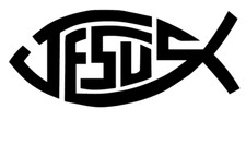 jesus fish god religion church Car Phone Laptop Decorative Vinyl Decal Sticker