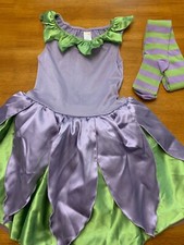 Girl's Gymboree Purple/Green Flower Fairy Costume Size 7-8, Tights 5-7