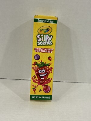   Crayola Silly Scents (4 Oz) Tube   STRAWBERRY  Flavor Fluoride Toothpaste.
