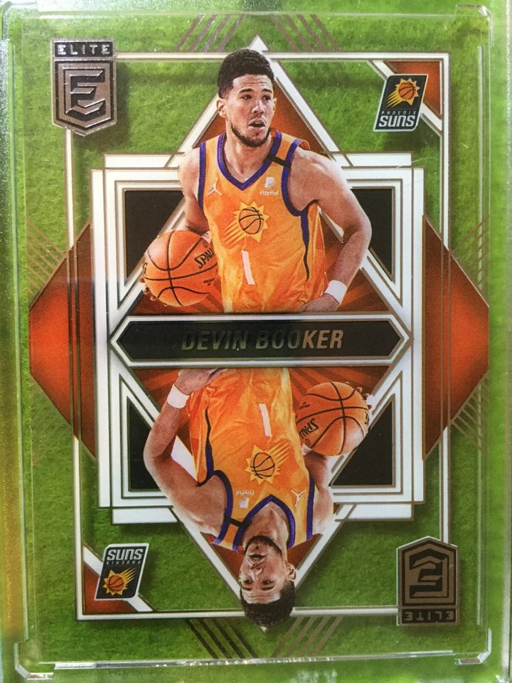 DEVIN BOOKER CLEAR CARD JERSEY #1 SUNS SP 2021-22 Panini Elite DECK Devin Booker - Image 3 of 4
