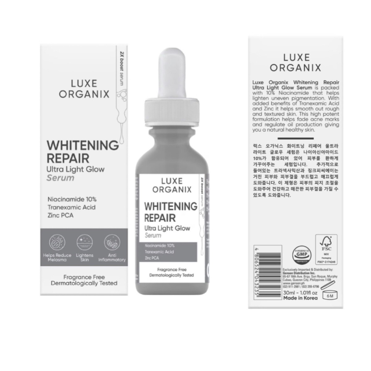 Luxe Organix Whitening Repair Serum Niacinamide 10% (30ml