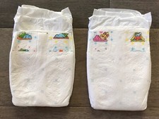 2 Vintage HTF MUPPET BABIES Disposable Blue Dot Diaper Newborn Reborn Henson