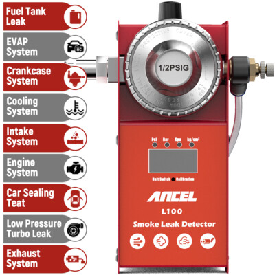 ANCEL L100 Automotive Vacuum Smoke Machine Tester with Digital Display EVAP Tool