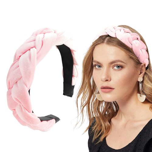 Velvet Braided Headbands for Women, Girls,Wide, Non-Slip Padded Hair Accessories - Picture 55 of 69
