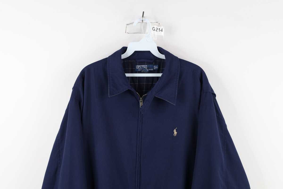 Vintage 90s Ralph Lauren Mens XL Lined Microfiber Full Zip
