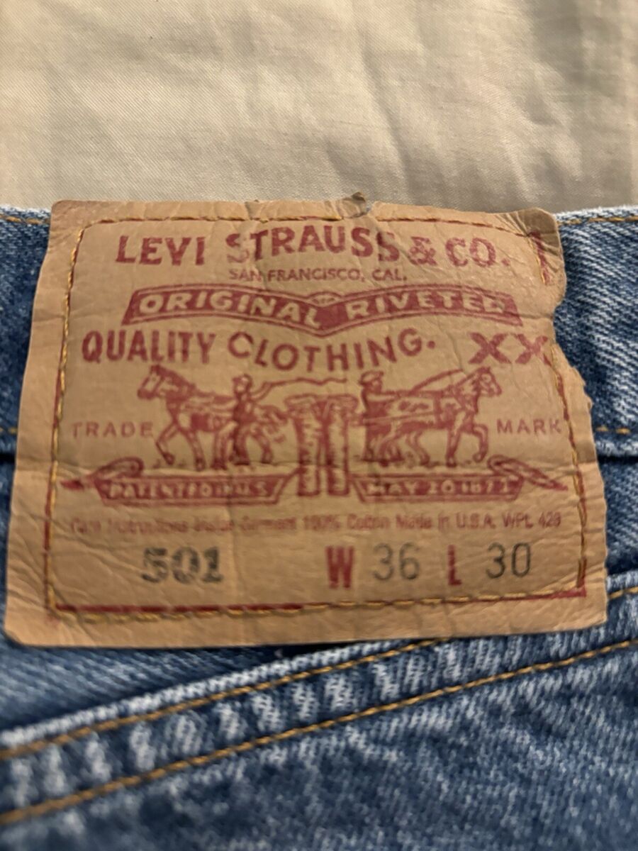 Levi 501 XX 90s 36 x 30 blue jeans no tags inside MADE IN Levi 501 XX 90s 36 x 30 blue jeans no tags inside MADE IN