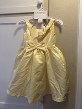 Tahari Girl Yellow Dress With Matching Headband Size 4T Little Girls