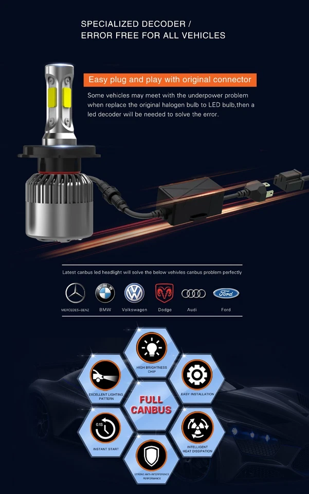 Bombilla antiniebla Allá LED extremadamente brillante H1 lámpara de conducción gran ángulo de luz blanca Foto 4 de 4