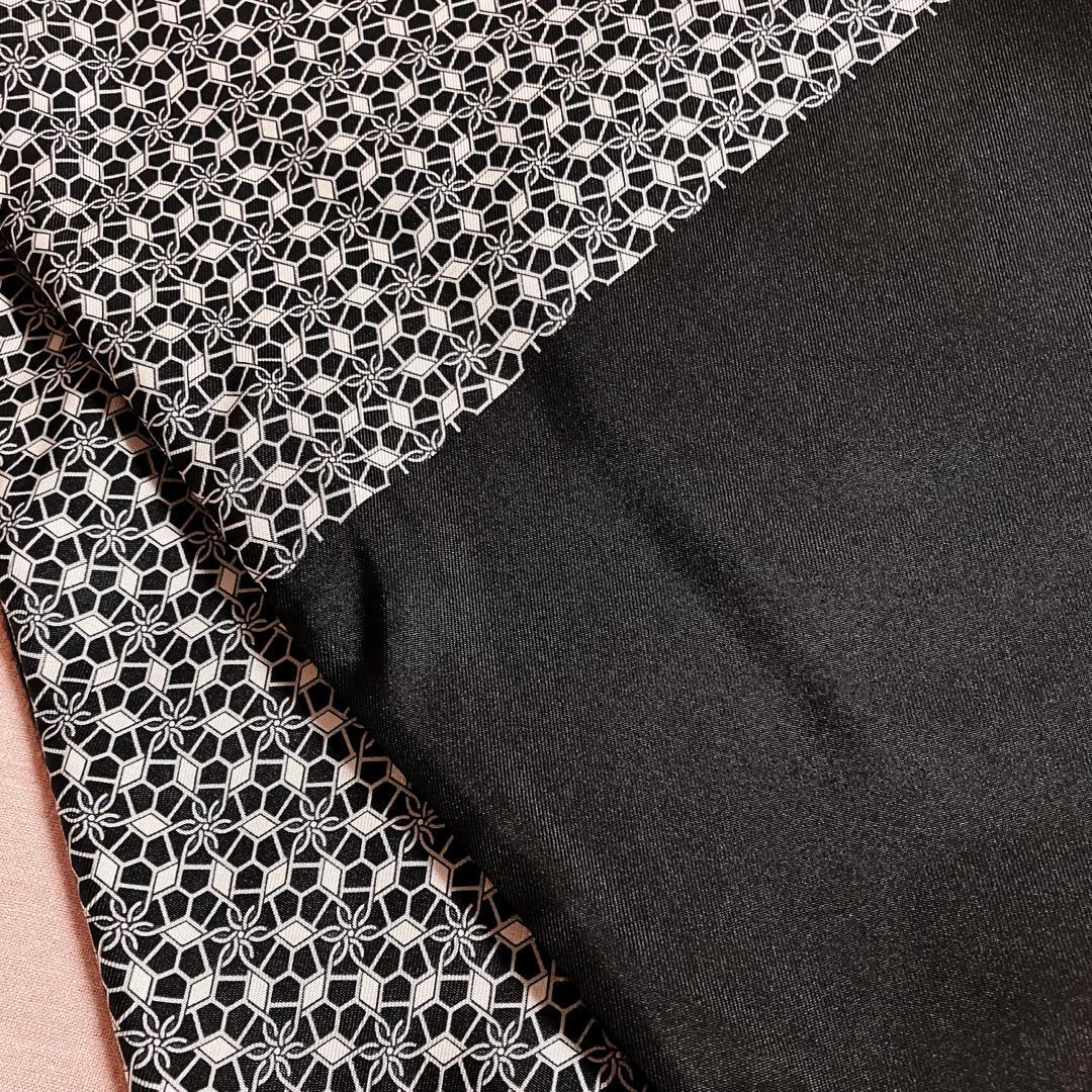 HERMES Reversible Angora & Silk Muffler Black Monochrome