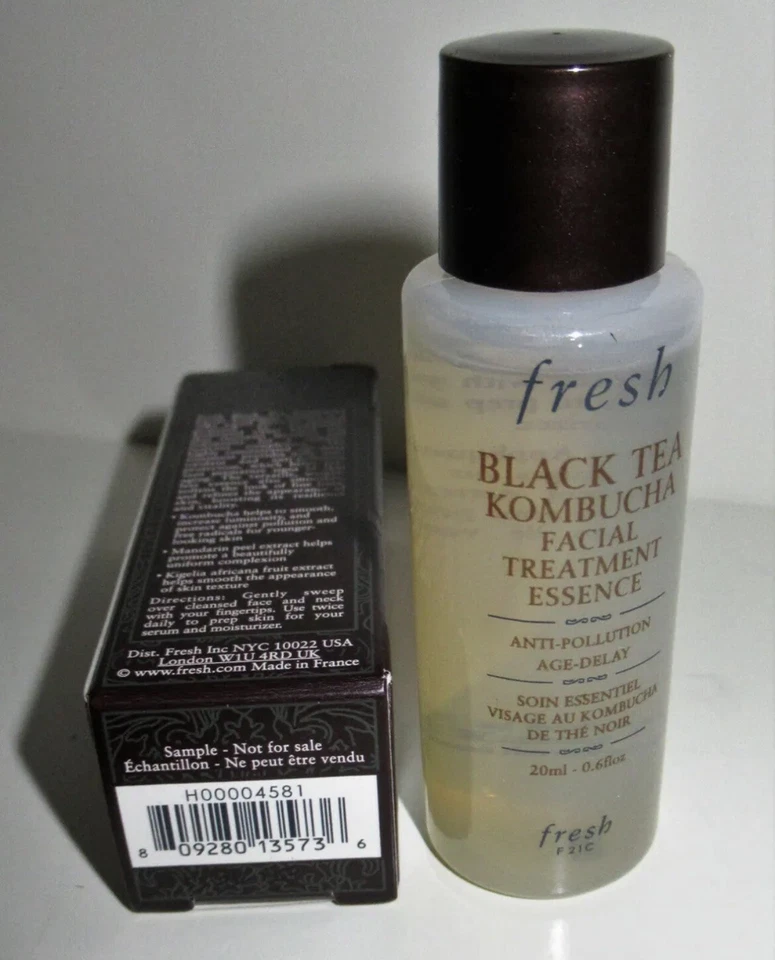 FRESCO | TÓNICO ESENCIA TRATAMIENTO FACIAL KOMBUCHA TÉ NEGRO 0,6 OZ MINI VIAJE NUEVO Foto 4 de 4
