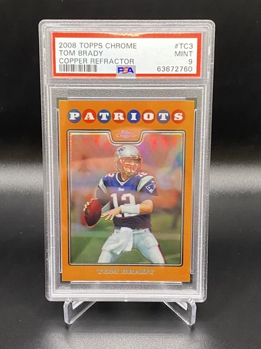 2008 Topps Chrome Copper Refractor #TC163 Tom Brady /425 PSA 9 Mint