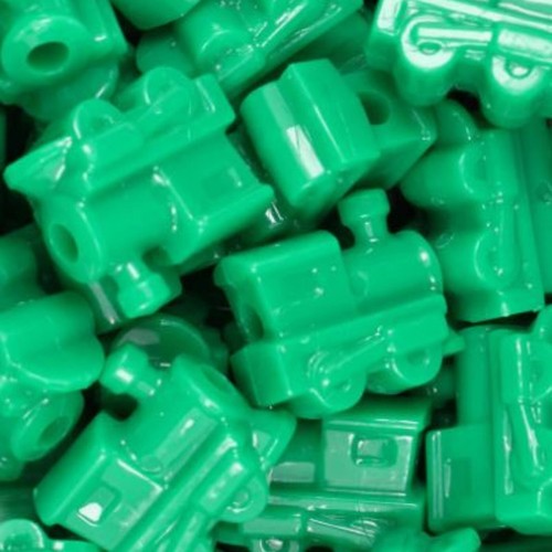 10x Train Shaped Pony Beads ideal for personalised dummy clips Bracelets - Picture 5 of 19