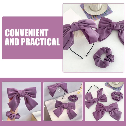 Hair Accessories Set Bow Headbands for Women Scrunchies Women's Miss - Picture 4 of 12
