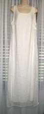 NWT DEREK HEART PLUS 1X JRS LONG WHITE LACE RACERBACK DRESS~MAXI SUNDRESS~