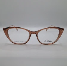Koali Morel 20065K PP11 Crystal Brown Plastic Eyeglasses Frame 52-17-140 Cat Eye