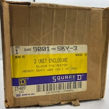 SQUARE D CONTROL STATION  CLASS 9001 TYPE SKY-3, 3 UNIT ENCLOSURE HEAVY DUTY 🎯