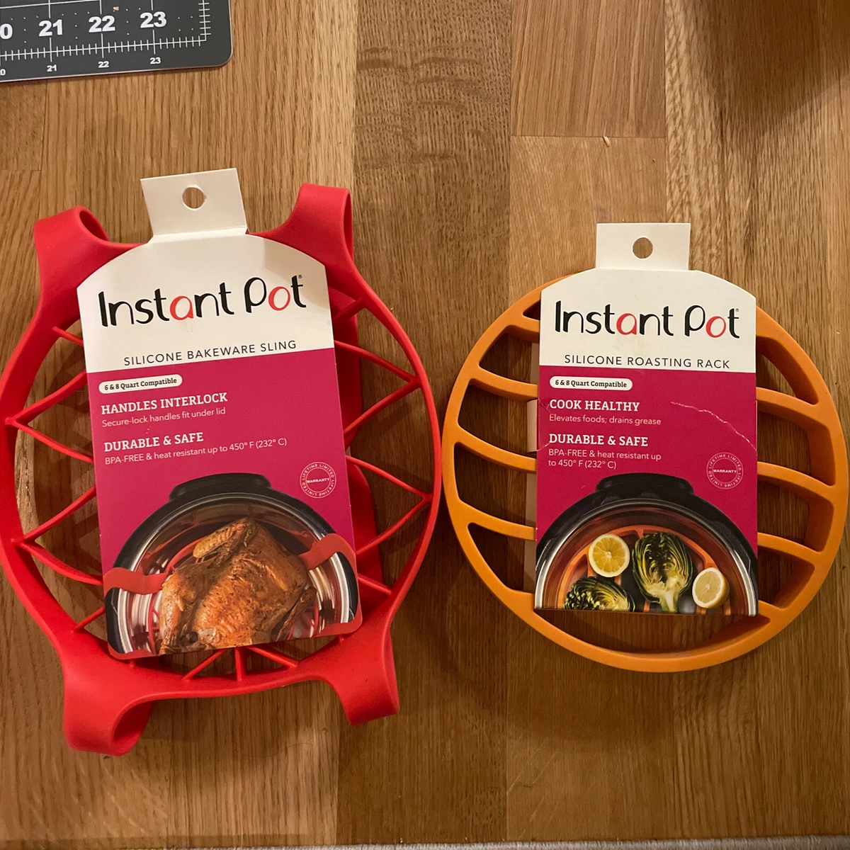 Instant Pot Bakeware Sling Official Silicone Accessory, Compatible with 6- quart and 8-quart Cookers in Red 