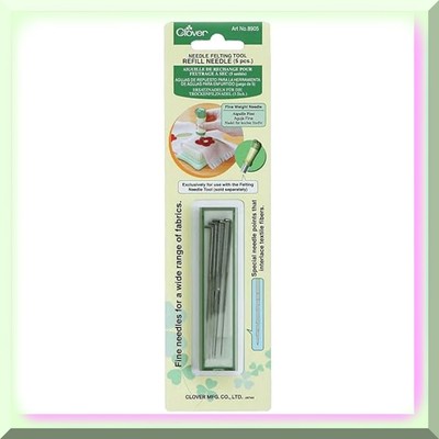 Clover Felting Needle Refill - Fine Weight Barb Needles (5 Pack) | For Needle Felting Tools & Wool Craft Projects - View #4