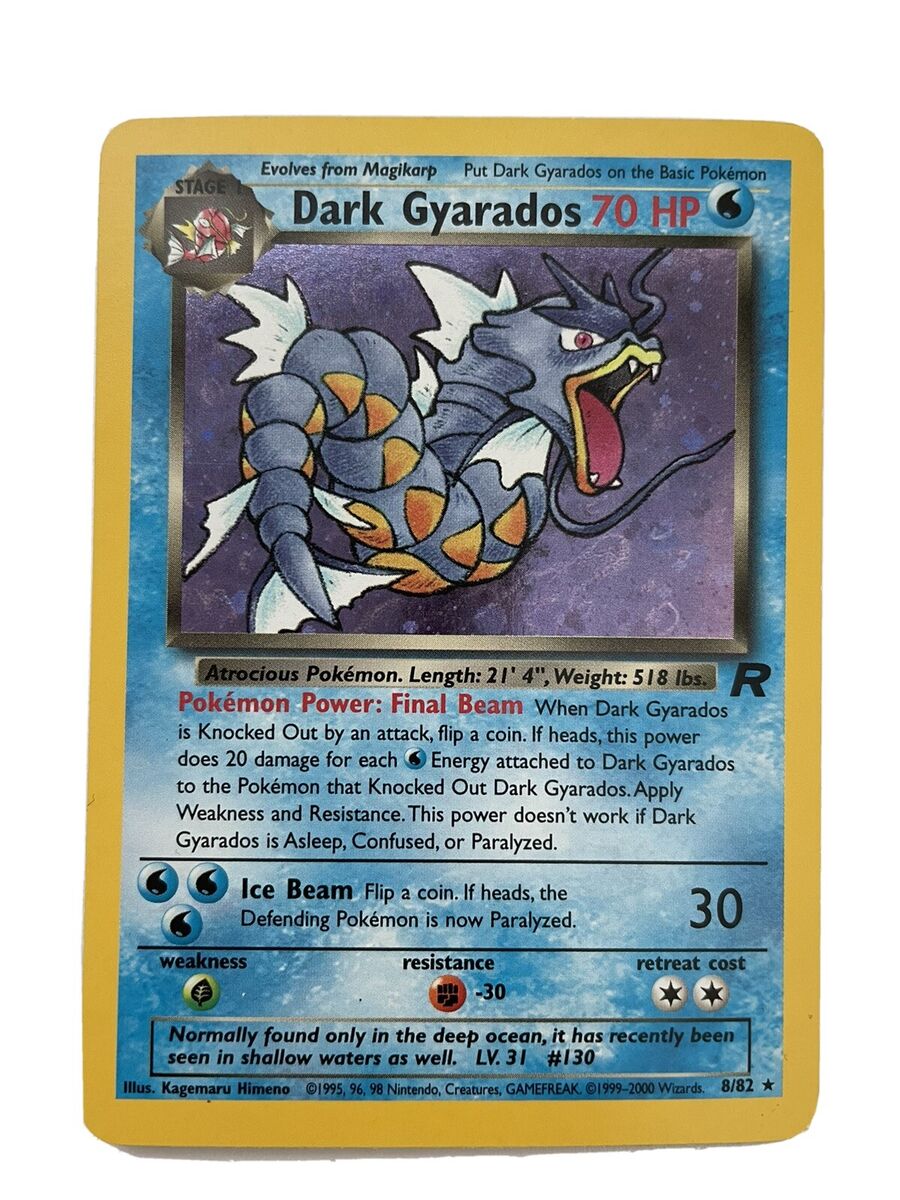 Dark Gyarados 8/82 Team Rocket-Unlimited Edition Holo for Dark Gyarados 8/82 Team Rocket-Unlimited Edition Holo for