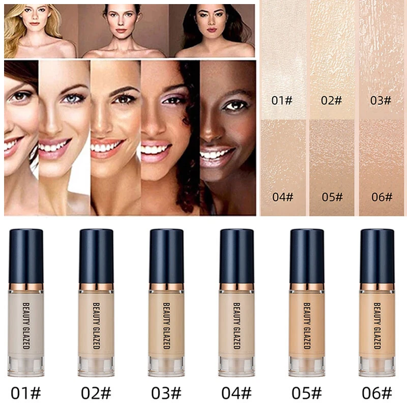 Soft Matte Full Coverage Liquid Foundation Concealer Long Lasting Makeup *