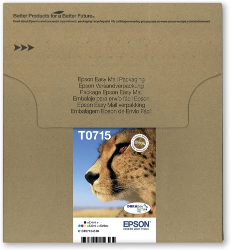 Original Epson T0715 Ink Cartridges Cheetah Set T0711 T0712 T0713 T0714