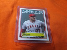 Mike Trout 2022 Topps Throwback Thursday 1983 Football Design Photo Variation SP