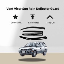 Window Visor Sun Rain Deflector Guard Fits For Hyundai Tucson 2005-2009