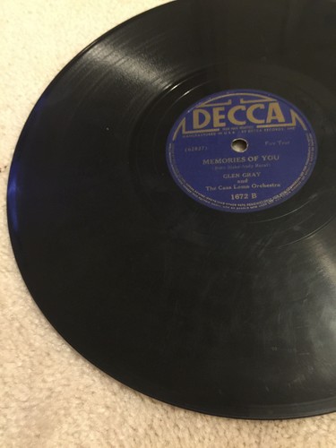 Memories of You & Nutty Nursery Rhymes Glen Gray 78rpm single 10" DECCA #1672 - Picture 9 of 10