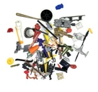 Vintage 1980's-90's ACTION FIGURE MIXED ACCESSORIES PARTS AND WEAPONS LOT!