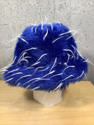 Girls Blue And White  FLOPPY HAIRY HAT HALLOWEEN PRETEND PLAY cute Kids Costume