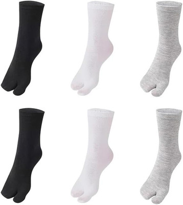 6 Paar Split-Toe-Socken für Damen, japanische Geta-Baumwollsocken, Tabi-Flip-Flo