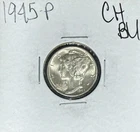 1945-P MERCURY SILVER DIME ~ CH BU ~ NICE COIN