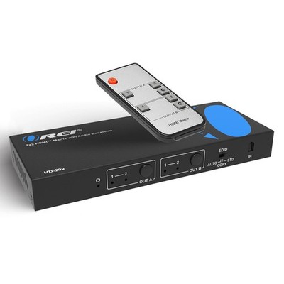 4K HDMI Matrix Switch 2 X 2, Switcher 18G UltraHD Supports Upto 4K @ 60Hz & 1...