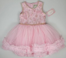 NWT Disney Store Princess Aurora Embroiderd Pink Dress Size 5/6