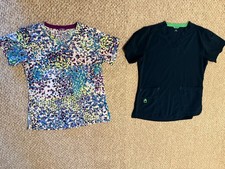 4 Lot Carhartt Scrub Top Womens Short Sleeve C12110 C12214 C12113 Size M