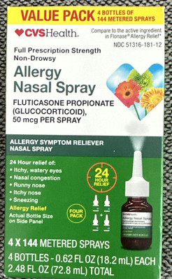 CVS Health 24 HR Fluticasone Propionate Nasal Spray 576 Sprays 6/2026