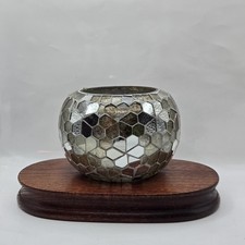 Mosaic Mirrored STAINED GLASS Candle Holder Votive VASE GOBLET Bowl Home Decor