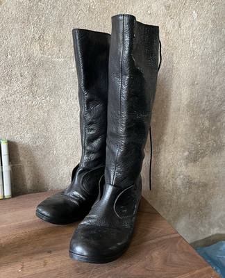 Marsèll Damen Reitstiefel Leder Schwarz Schnürung Wadenlänge EU 41