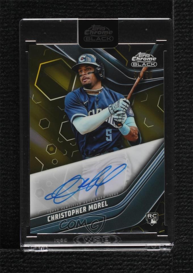 2023 Topps Chrome Black Gold Refractor 34/50 Christopher Morel #CBA-CMO Auto 4nm