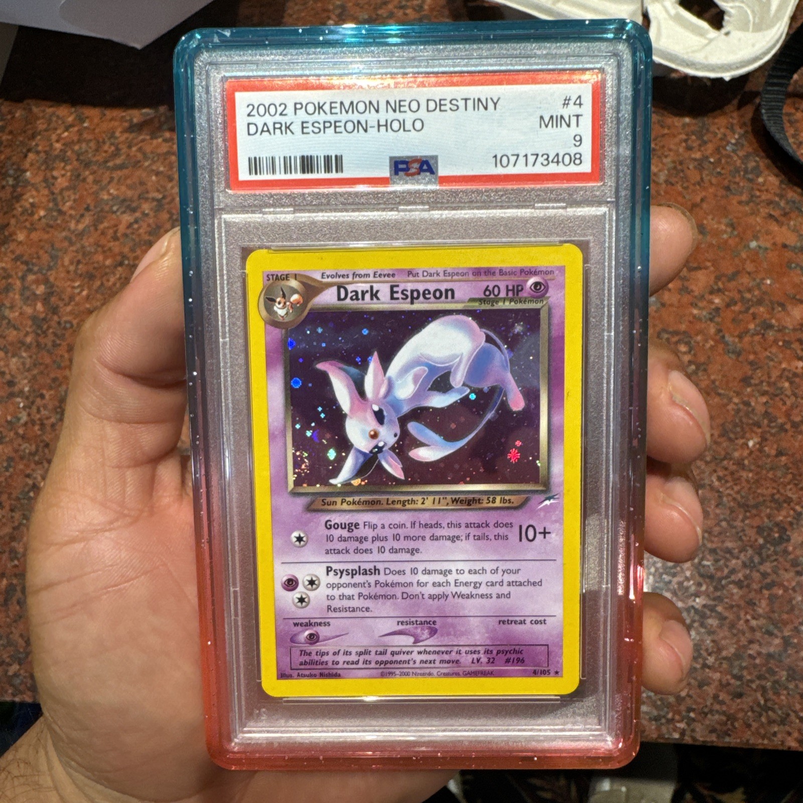 Pokemon Dark Espeon Holo Neo Destiny 4/105 PSA 9 