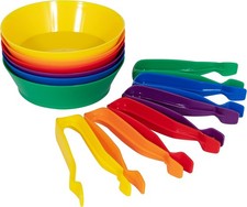 edxeducat Sorting Bowls  Tweezers   18m  6 Colors  Counting and