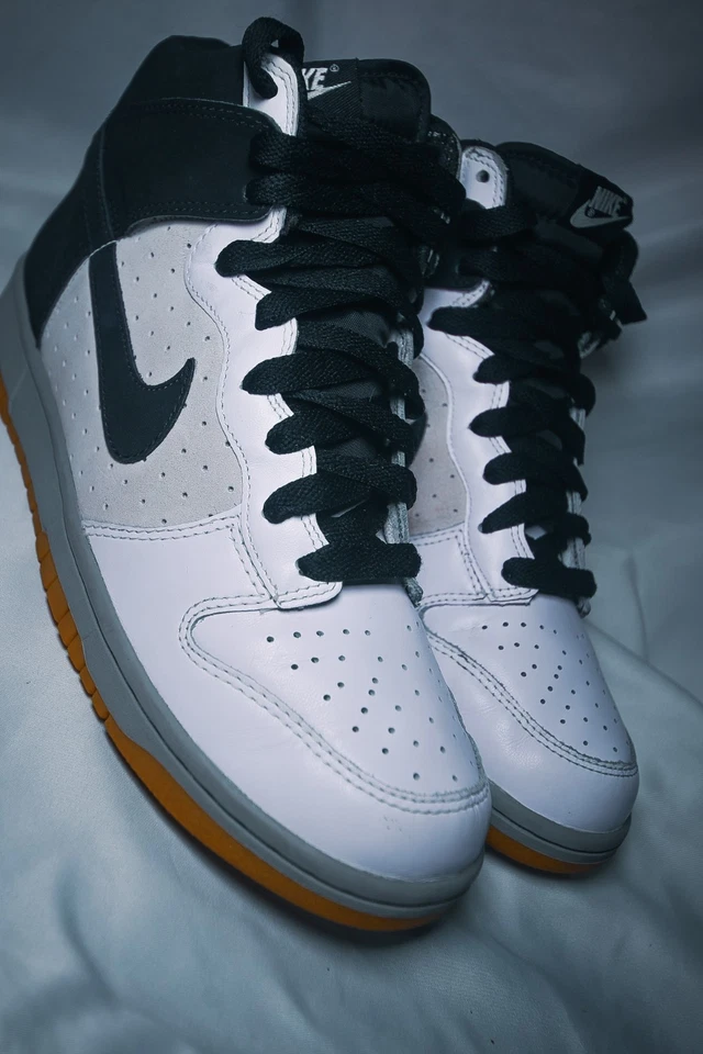 Nike Dunk High Premium 2008 blanco negro gris SB Gum 317982-101 para hombre talla 9 Foto 2 de 4