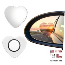 Blind Spot Mirrors, Heart Shaped HD Glass Convex 360 Wide Angle Side Rear