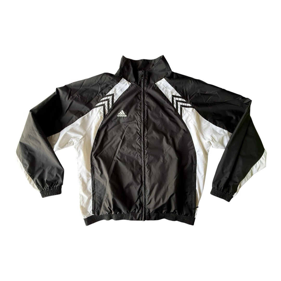VTG 2003 Adidas Windbreaker Jacket Men’s L Full Zip Soccer Athleisure Mesh Lined